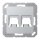 Jung A1569-2WEAL Abdeckung f. Modular-Jack 2fach WE (AMP, Radiall) (Thermoplast bruchsicher) Aluminium Serie A