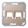 Jung A1569-2WECH Abdeckung f. Modular-Jack 2fach WE (AMP, Radiall) (Thermoplast bruchsicher) Champagner Serie A