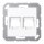 Jung A1569-2WEWW Abdeckung f. Modular-Jack 2fach WE (AMP, Radiall) (Thermoplast bruchsicher) Alpinweiß Serie A
