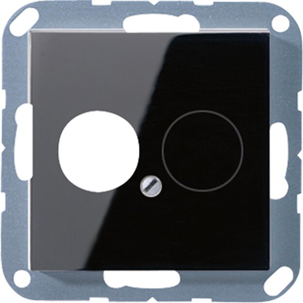 Jung A562-1BFSW Abd. f. 1 Kleinsteckdose (Thermoplast bruchsicher) Schwarz Serie A