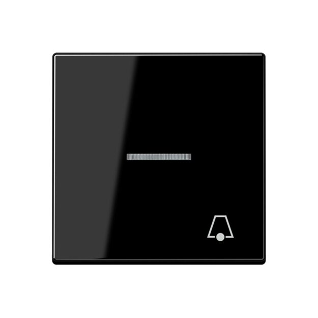 Jung A590BFKO5KSW Wippe m. Symbol "Klingel" Lichtleiter (Thermoplast bruchsicher) Schwarz Serie A