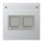 Jung AL1969-25NAWE Abdeckung f. Modular-Jack 2fach NA WE (TE-conne.) (Aluminium) Serie LS