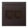 Jung AL1969-2NAWED Abdeckung f. Modular-Jack 2fach NA WE (AMP, Rad.) (lackiertes Aluminium) Dark Serie LS