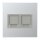 Jung AL1969-2WE Abdeckung f. Modular-Jack 2fach WE (AMP, Radiall) (Aluminium) Serie LS