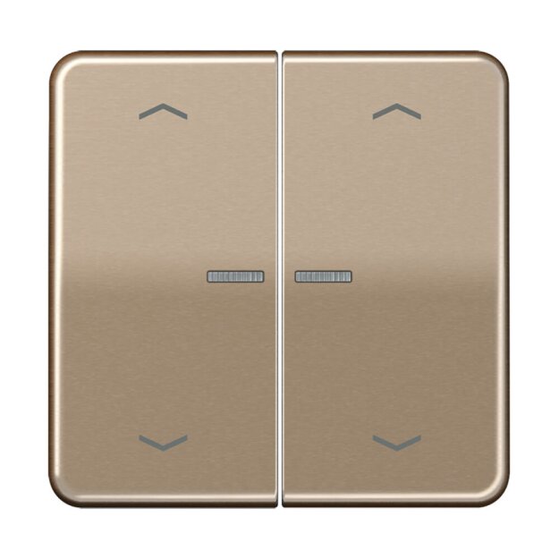 Jung CD102KO5PGB Wippe für Serientaster Lichtleiter Pfeile (Aluminium eloxiert) Gold-Bronze Serie CD