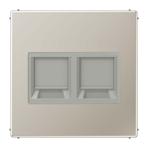 Jung ES1969-2AT Abdeckung f. Modular-Jack 2fach AT (AT&T) (Edelstahl) Serie LS