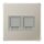 Jung ES1969-2WE Abdeckung f. Modular-Jack 2fach WE (AMP, Radiall) (Edelstahl) Serie LS
