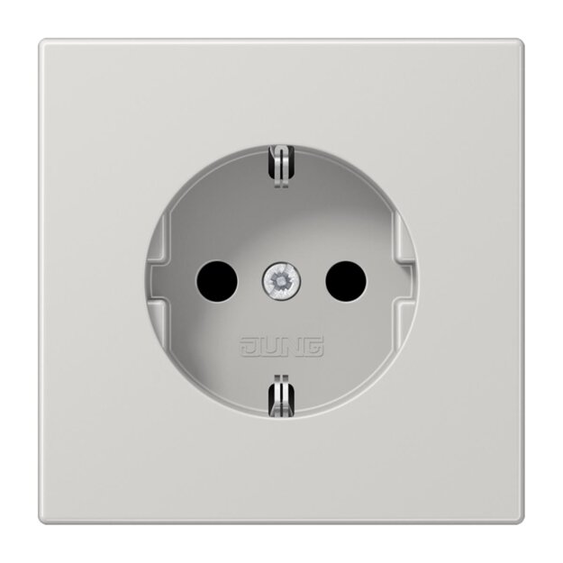 Jung LS1520NLG Schuko Steckdose o. Kralle (Duroplast) Lichtgrau Serie LS