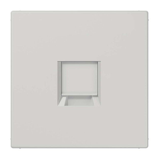 Jung LS1969-1WELG Abdeckung f. Modular-Jack 1fach WE (AMP, Radiall) (Thermoplast bruchsicher) Lichtgrau Serie LS