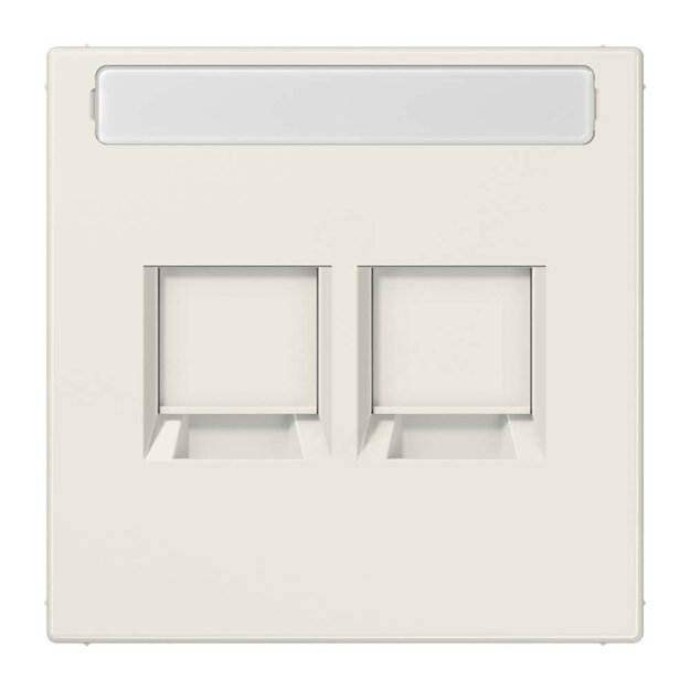 Jung LS1969-25NAWE Abdeckung f. Modular-Jack 2fach NA WE (TE-conne.) (Thermoplast bruchsicher) Weiß Serie LS
