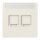 Jung LS1969-2NAAT Abdeckung f. Modular-Jack 2fach NA AT (AT&T) (Thermoplast bruchsicher) Weiß Serie LS