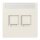 Jung LS1969-2NAWE Abdeckung f. Modular-Jack 2fach NA WE (AMP, Rad.) (Thermoplast bruchsicher) Weiß Serie LS