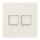 Jung LS1969-2WE Abdeckung f. Modular-Jack 2fach WE (AMP, Radiall) (Thermoplast bruchsicher) Weiß Serie LS