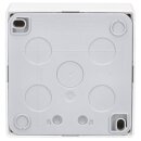 Jung LS581AWWM Aufputz-Kappe m. Rahmen 1fach (Duroplast) Schneeweiß Matt Serie LS