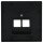 Jung LS969-2UASWM Abdeckung f. IAE/UAE-Anschlussdose (Thermoplast bruchsicher) Graphitschwarz Matt Serie LS