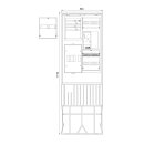 F-Tronic 7160001 Zähleranschlusssäule 2-feldrig...