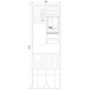 F-Tronic 7160012 Zähleranschlusssäule 2-feldrig...