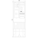 F-Tronic 7160014 Zähleranschlusssäule 2-feldrig...