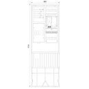 F-Tronic 7160019 Zähleranschlusssäule 2-feldrig...