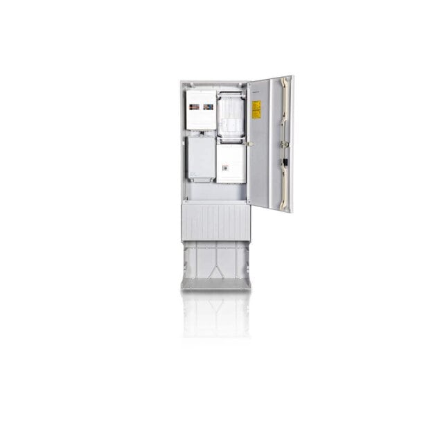 F-Tronic 7160020 Zähleranschlusssäule 2-feldrig H=1710mm 3.HZ Haube geschlossen ZSA172-2-ZK-ZSK-HS-HAK-HG ZSA172-2-ZK-ZSK-HS-H