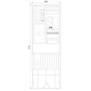 F-Tronic 7160023 Zähleranschlusssäule 2-feldrig...