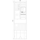 F-Tronic 7160026 Zähleranschlusssäule 2-feldrig...