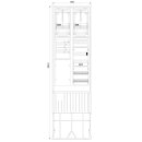 F-Tronic 7160111 Zähleranschlusssäule 2-feldrig...