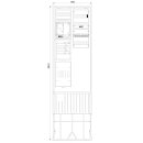 F-Tronic 7160134 Zähleranschlusssäule 2-feldrig...