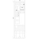F-Tronic 7160145 Zähleranschlusssäule 2-feldrig...
