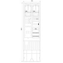 F-Tronic 7160151 Zähleranschlusssäule 2-feldrig...