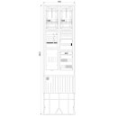 F-Tronic 7160156 Zähleranschlusssäule 2-feldrig...