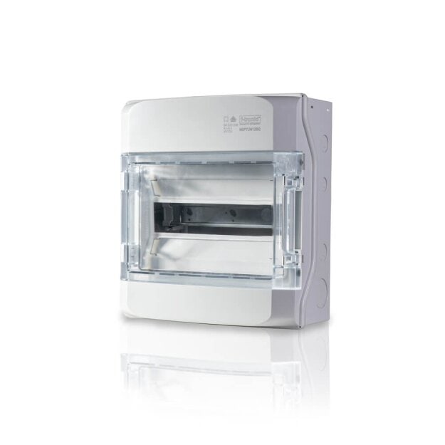 F-Tronic 7270005 AP Feuchtraumverteiler IP65 NEPTUN12SQ 1-reihig mit Belüftungssystem NEPTUN12SQ