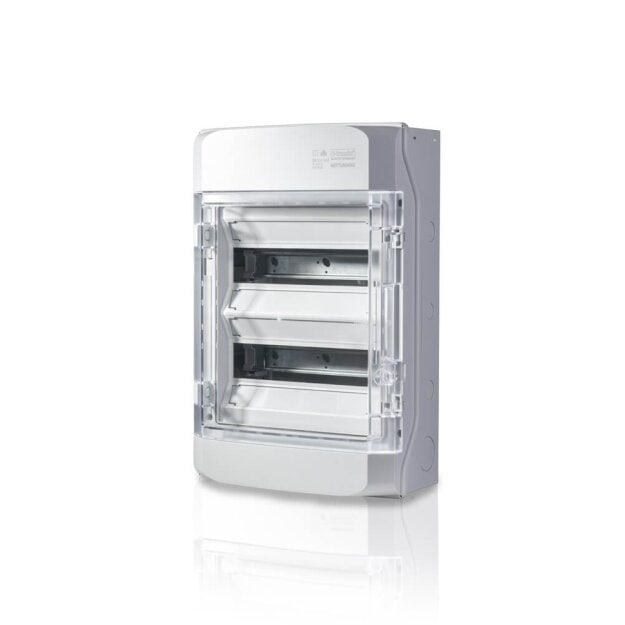 F-Tronic 7270006 AP Feuchtraumverteiler IP65 NEPTUN24SQ 2-reihig mit Belüftungssystem NEPTUN24SQ