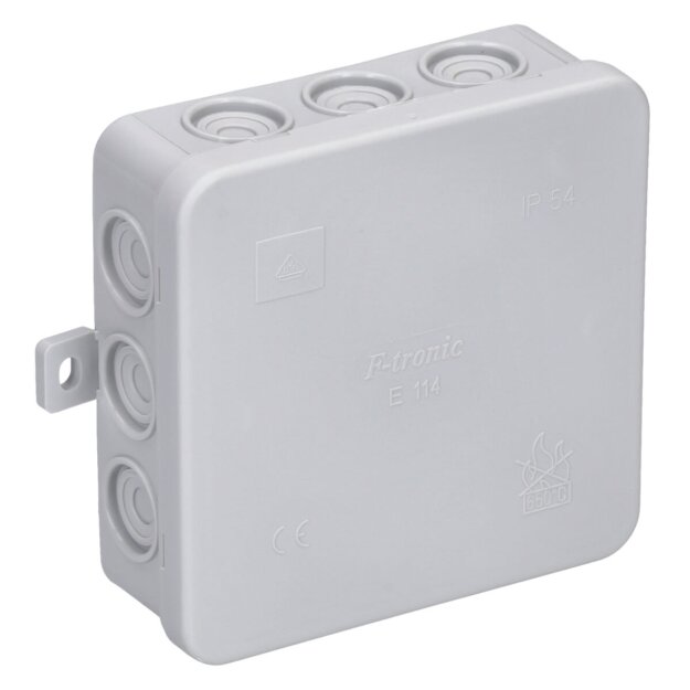 F-Tronic 7340044 FR Abzweigkasten E114 100x100x40mm IP54 gr E114