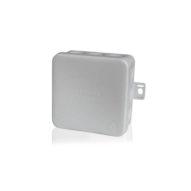 F-Tronic 7340157 FR Abzweigkasten E1200gr 80x80x37mm IP55 gr/gr mit Durchstoßmembran E1200gr