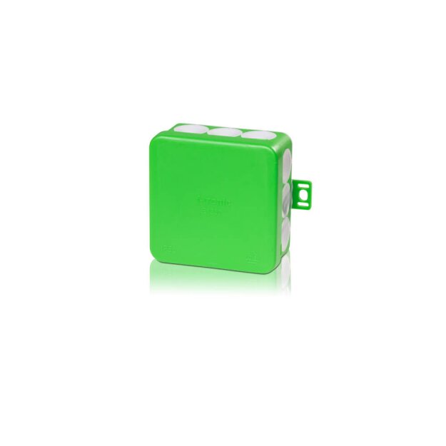 F-Tronic 7340164 FR Abzweigkasten E1200gn 80x80x37mm IP55 gn/gr mit Durchstoßmembran E1200gn