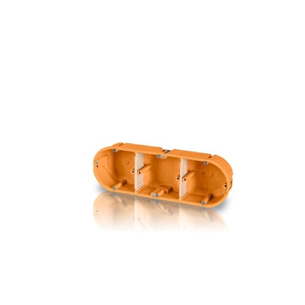 F-Tronic 7350154 HW Gerätedose massiv HW30F 3-fach 3x Ø 68mm t=45mm HW30F