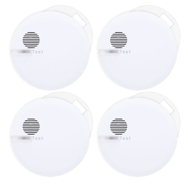 Hekatron Genius Plus X Edition Funk-Rauchwarnmelder mit Klebepad 4er Pack