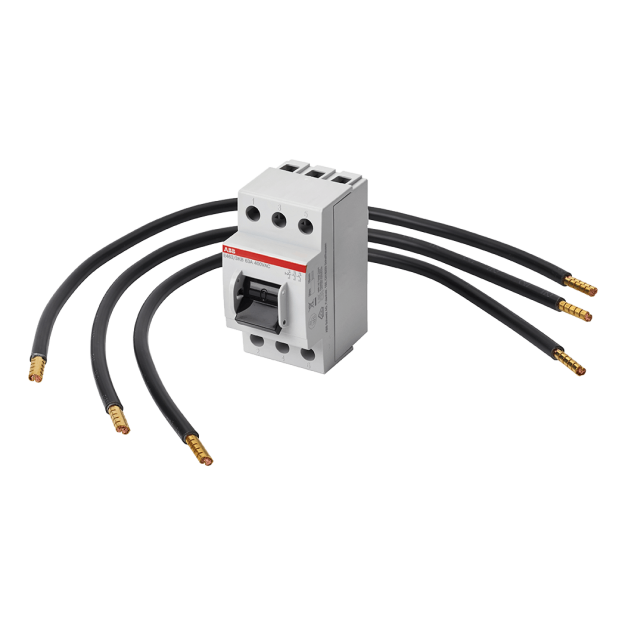 F-Tronic 7110216 Verdrahtungssatz PV 16mm² l=450 mm mit Hauptschalter L1-L2-L3 (sw-sw-sw) VS450PV16