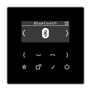 Jung Smart Radio DAB Bluetooth Komplett-Set Schwarz mit Lautsprecher und 2-fach Rahmen LS982SW
