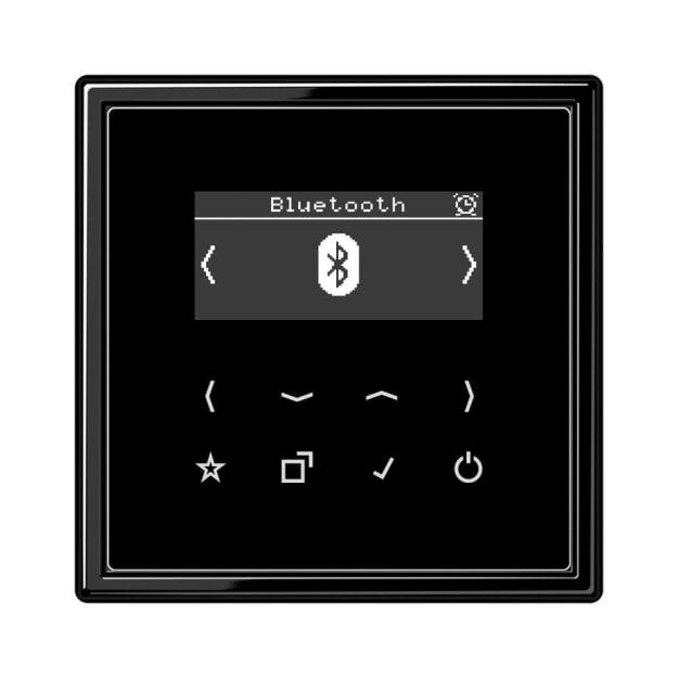 Jung Smart Radio DAB Bluetooth Komplett-Set Schwarz mit 1-fach Rahmen LS981SW
