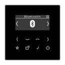 Jung Smart Radio DAB Bluetooth Komplett-Set Schwarz mit 1-fach Rahmen LS981SW