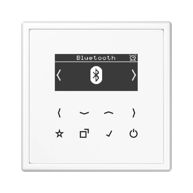 Jung Smart Radio DAB Bluetooth Komplett-Set Weiß mit 1-fach Rahmen LS981WW