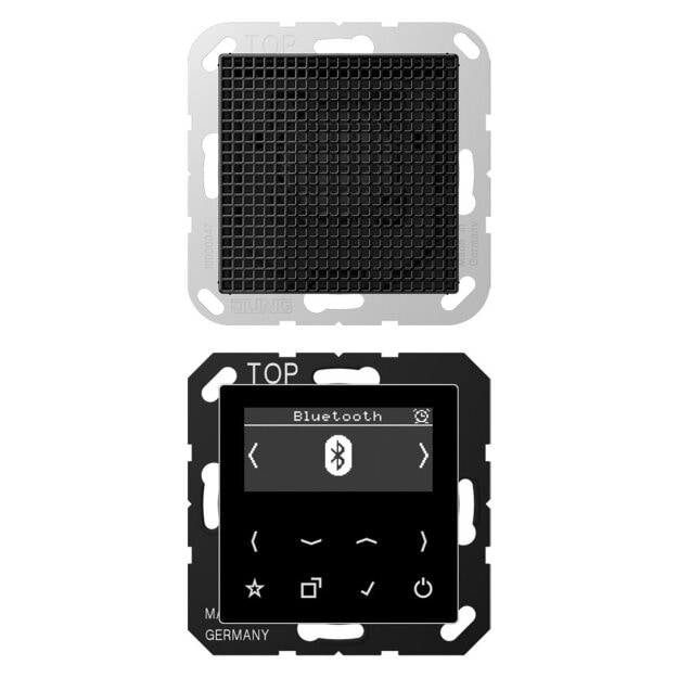 Jung DABA2BTSW Smart Radio DAB+ mit Bluetooth - Set mit Lautsprecher Stereo Schwarz