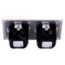 Jung SCHUKO USB-Steckdose Typ C Komplett-Set Serie A: 2x Steckdose A152018CWW und 2-fach Rahmen A5582BFWW Alpinweiß