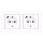 Jung SCHUKO USB-Steckdose Typ C Komplett-Set Serie A: 2x Steckdose A152018CWW und 2-fach Rahmen A5582BFWW Alpinweiß