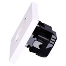 Jung SCHUKO USB-Steckdose Typ C Komplett-Set Serie A: 2x Steckdose A152018CWW und 2x 1-fach Rahmen A5581BFWW Alpinweiß