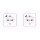 Jung SCHUKO USB-Steckdose Typ C Komplett-Set Serie A: 2x Steckdose A152018CWW und 2x 1-fach Rahmen A5581BFWW Alpinweiß