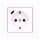 Jung SCHUKO USB-Steckdose Typ C Komplett-Set Serie A: 2x Steckdose A152018CWW und 2x 1-fach Rahmen A5581BFWW Alpinweiß