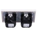 Jung SCHUKO USB-Steckdose Typ AC Komplett-Set Serie A: 2x Steckdose A152015CAWW und 2-fach Rahmen A5582BFWW Alpinweiß